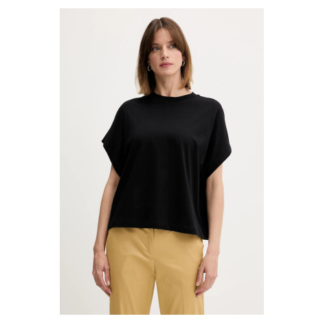 Bavlněné tričko United Colors of Benetton dámské, černá barva, 3096D1071