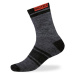 BIOTEX Cyklistické ponožky klasické - CALORE MERINO - černá/šedá