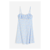 H & M - Šaty z mačkaného žerzeje - modrá