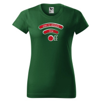 DOBRÝ TRIKO Dámské tričko s vtipným potiskem Jsem OFF Barva: Lahvově zelená