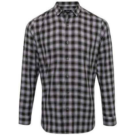Premier Workwear Pánská bavlněná košile s dlouhým rukávem PR250 Steel