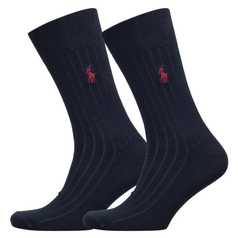 Ponožky Polo Ralph Lauren COTTON-RIB EGYPTIAN-SOX-2PK tmavomodrá