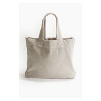H & M - Plážová taška z bavlněného froté - hnědá
