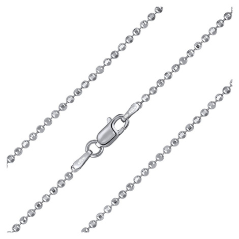 Stříbrný kuličkový řetízek diamond cut 2 mm varianta 40 cm Silvego