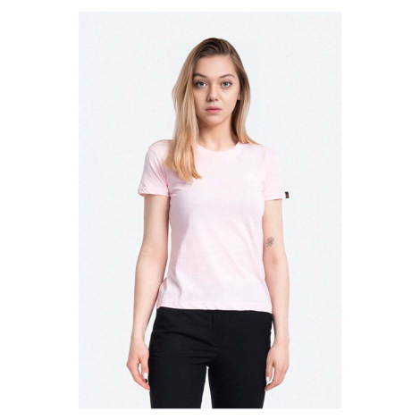 Bavlněné tričko Alpha Industries Basic T Logo Wmn růžová barva, 196054.491-pink