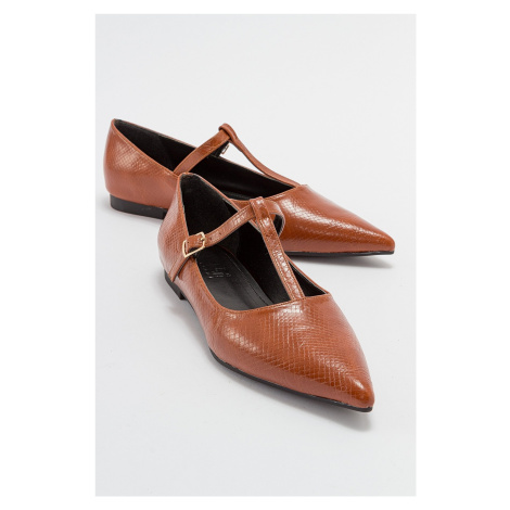 LuviShoes BULVA Dámské ploché boty s hnědým vzorem