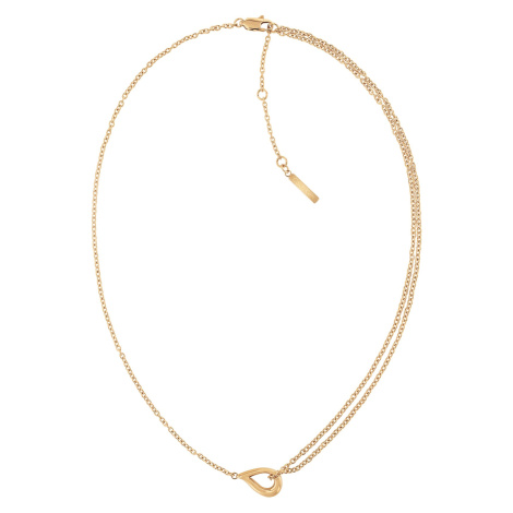 Calvin Klein Elegantní pozlacený náhrdelník Sculptured Drops 35000081