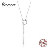 Dlouhý stříbrný náhrdelník SCN304 LOAMOER