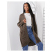 Selected Femme long cardigan in brushed knit in brown