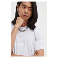 Bavlněné tričko HUF bílá barva, s potiskem