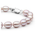 Gaura Pearls Perlový náramek Lisa - řiční perla, stříbro 925/1000 FCL365-B 18 cm (XS) Levandulov