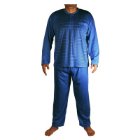 Johan pánské pyžamo s dlouhým rukávem V2003 tmavě modrá