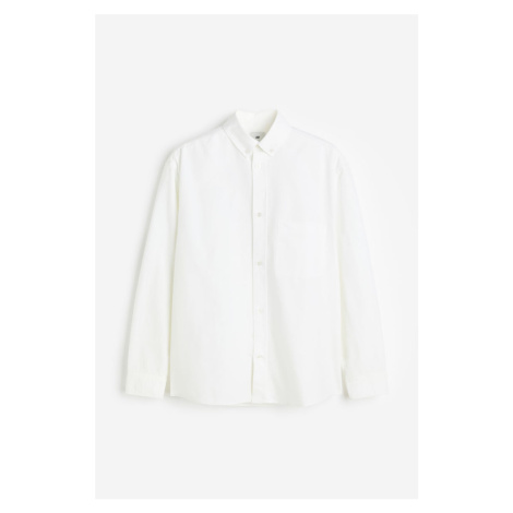 H & M - Oxfordská košile Relaxed Fit - bílá H&M
