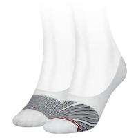 Tommy Hilfiger Socks - TH WOMEN FOOTIE 2P REFINED BIAS white