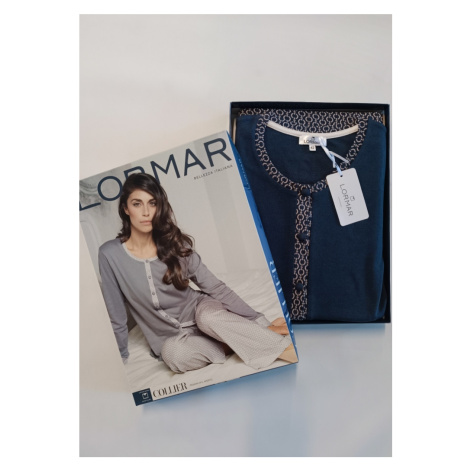 Dámské pyžamo Lormar 651541 Tm. modrá