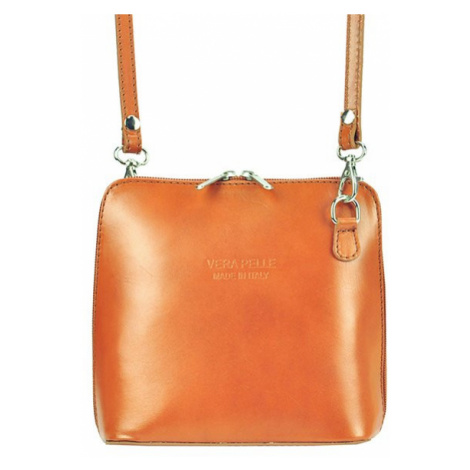 Kožená crossbody kabelka Vera Pelle 1702 camel Barberini's