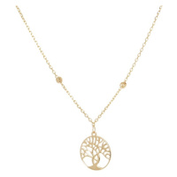 Dámský náhrdelník ze žlutého zlata se stromem života ZLNAH112F + DÁREK ZDARMA
