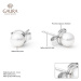 Gaura Pearls Stříbrné náušnice s levandulovou řiční perlou Emily, stříbro 925/1000 EFB05-N/L Lev