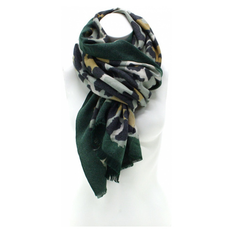 Zelený dámský teplý šátek se zvířecím vzorem Bryn