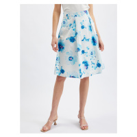 Modro-bílá dámská květovaná sukně ORSAY