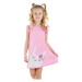 Denokids Rabbit Ruffle Cotton Girl's Pink Summer Dress