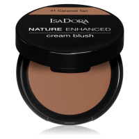 IsaDora Nature Enhanced Cream Blush kompaktní tvářenka se štětcem a zrcátkem odstín 41 Caramel T