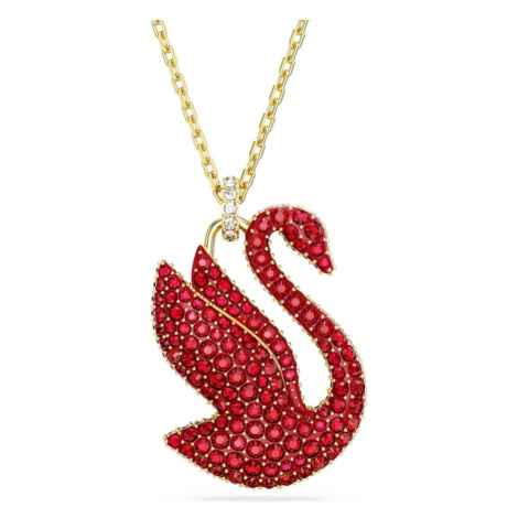 Swarovski Oslnivý pozlacený náhrdelník s Labutí Iconic Swan 5647871