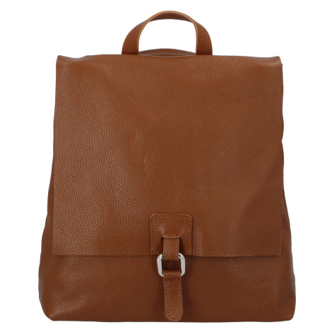 Dámský kožený batůžek kabelka hnědý - ItalY Francesco hnědá