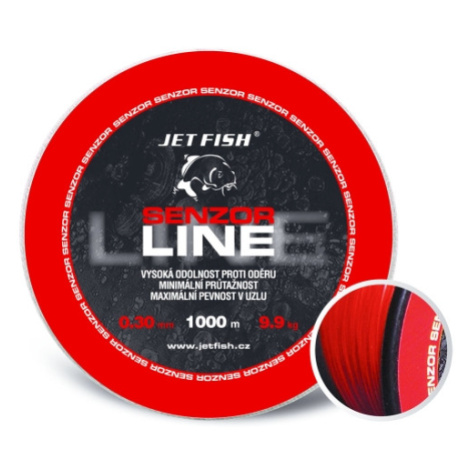 Jet fish senzor line red 1000 m-průměr 0,30 mm / nosnost 9,4 kg