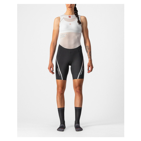 CASTELLI Cyklistické kalhoty krátké bez laclu - VELOCISSIMA 3 LADY - černá/stříbrná