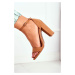 FW1 Dámské sandály Na Podpatku Semišové Camel Anastasie