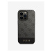 Guess PU 4G Stripe Zadní Kryt pro iPhone 14 Pro Max Grey