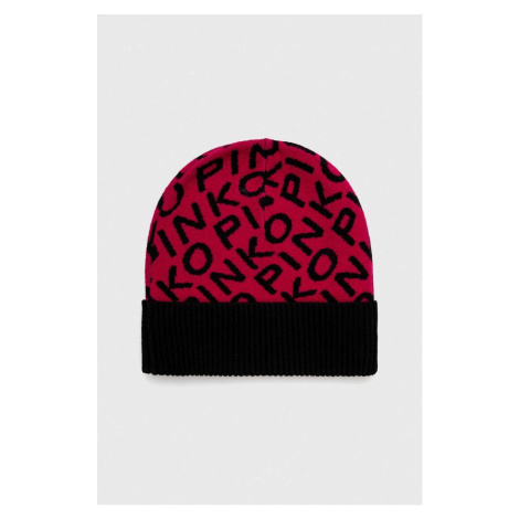 Čepice s příměsí kašmíru Pinko růžová barva, z tenké pleteniny, 101503.A0ZZ