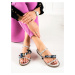 Komfortní šedo-stříbrné sandály dámské bez podpatku