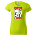 DOBRÝ TRIKO Dámské tričko s potiskem Věkometr 50 Barva: Lahvově zelená