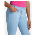 Kilpi PARIVA-W Dámské jeansové šortky TL0411KI Bílo/Modrá