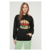 Trendyol Black Boyfriend Hoodie Printed Slim Knitted Sweatshirt