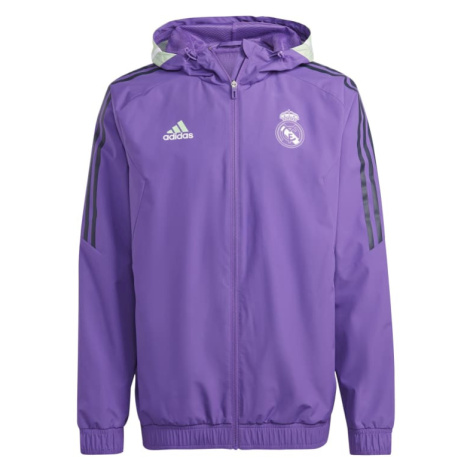 Real Madrid pánská bunda Allweather Condivo purple Adidas