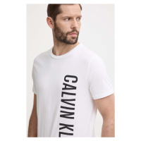 Bavlněné tričko Calvin Klein bílá barva, s potiskem, KM0KM00998