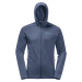 TMAVĚ MODRÁ FLEECOVÁ MIKINA JACK WOLFSKIN BAISELBERG HOODED FZ M