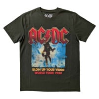 AC/DC Tričko Blow Up Your Video Unisex Green