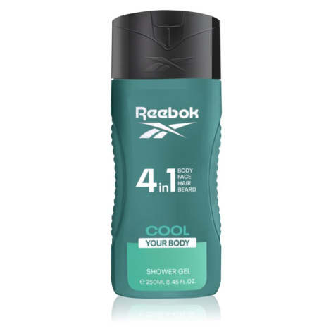 Reebok Cool Your Body osvěžující sprchový gel 4 v 1 pro muže 250 ml