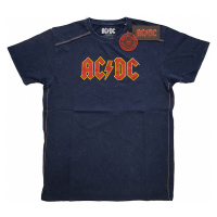 AC/DC tričko, Logo Snow Washed Blue, pánské