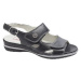 Černé kožené komfortní sandály Medicus