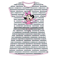Minnie Mouse - licence Dívčí šaty - Minnie Mouse 5223A107, bílá / proužek Barva: Bílá
