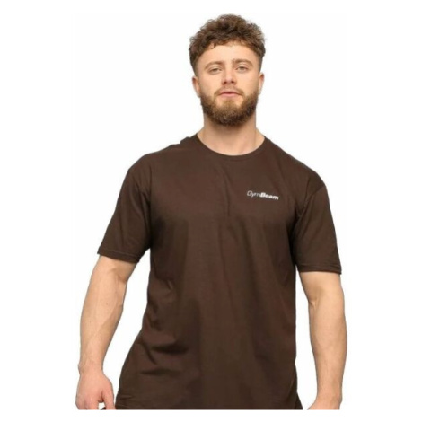 GymBeam BASIC Pánské triko, hnědá, velikost
