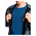 Šedo-černá pánská kostkovaná košile s kožíškem Quiksilver Tolala Allover