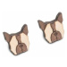 Dřevěné náušnice BeWooden French Bulldog Earrings
