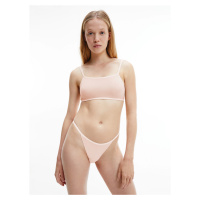 Dámská tanga 2 pack QD3807E TRN písková - Calvin Klein