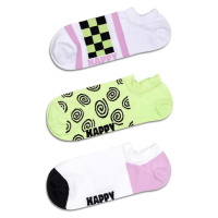 Ponožky Happy Socks Checked Stripe No Show Socks 3-pack